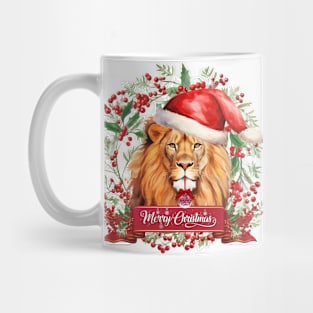 Merry Christmas Lion Mug